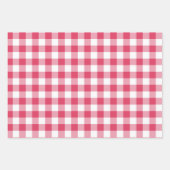 Red Gingham Kariert Birthday Party Geschenkpapier Set (Vorderseite)
