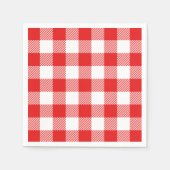 Red Gingham Kariert Pattern Serviette (Vorderseite)