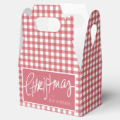 Red Gingham Kariert Weihnachten Geschenkschachtel (Geöffnet)