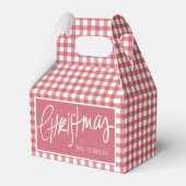 Red Gingham Kariert Weihnachten Geschenkschachtel (Vorderseite)