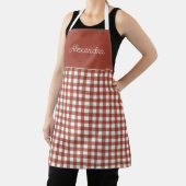 Red Gingham Karo Erwachsene Personalisierte Kochen Schürze (InSitu)