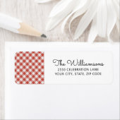 Red Gingham Karo Karierte benutzerdefinierte Rücks (Insitu)