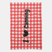 Red Gingham Karo Muster I Herzenssortierung Geschirrtuch (Vertikal)