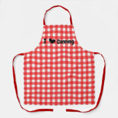 Red Gingham Karo Muster I Herzenssortierung Schürze (Vorderseite)