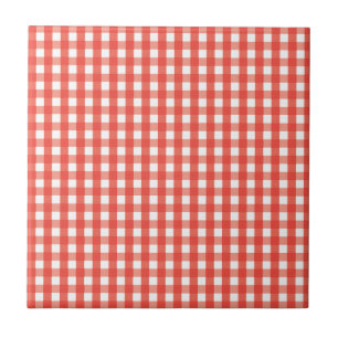 Red Gingham Karo Pattern Fliese