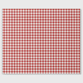 Red Gingham Karo Pattern Geschenkpapier (Flach)