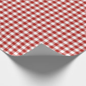 Red Gingham Karo Pattern Geschenkpapier (Ecke)