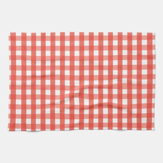 Red Gingham Karo Pattern Geschirrtuch (Horizontal)
