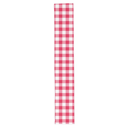 Red Gingham Karo Pattern Großer Tischläufer (Vorderseite)