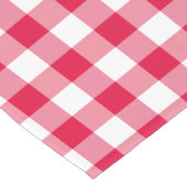 Red Gingham Karo Pattern Kurzer Tischläufer (Ecke)