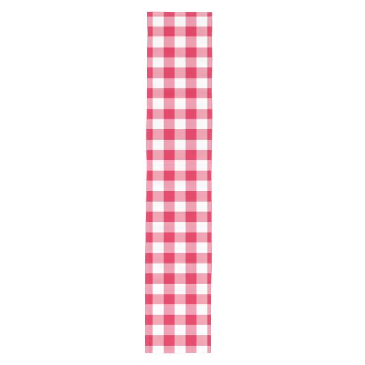 Red Gingham Karo Pattern Mittelgroßer Tischläufer (Vorderseite)