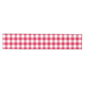 Red Gingham Karo Pattern Mittelgroßer Tischläufer (Horizontal)