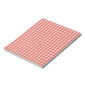 Red Gingham Karo Pattern Notizblock (Rotiert)