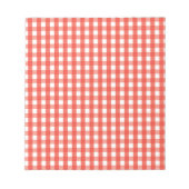Red Gingham Karo Pattern Notizblock (Vorderseite)