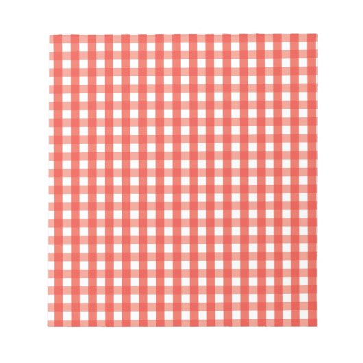 Red Gingham Karo Pattern Notizblock (Vorderseite)