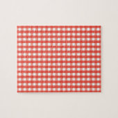 Red Gingham Karo Pattern Puzzle (Horizontal)