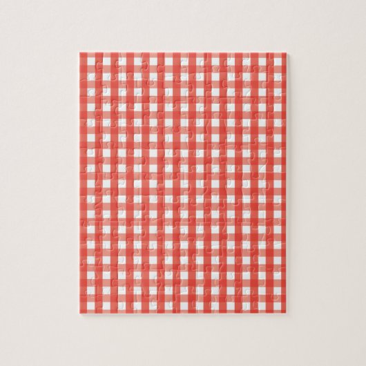 Red Gingham Karo Pattern Puzzle (Vertikal)