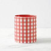 Red Gingham Karo Pattern Tasse (Zentrum)