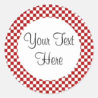 Red Gingham Karo Sticker