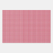 Red Gingham Karos Design Geschenkpapier Set (Vorderseite 2)