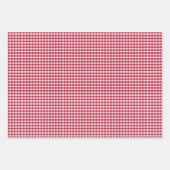 Red Gingham Karos Design Geschenkpapier Set (Vorderseite)