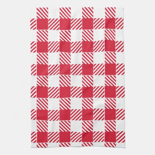 Red Gingham Kittuch Handtuch (Vertikal)