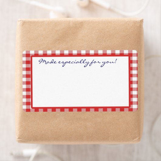 Red Gingham Label (Insitu)