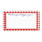 Red Gingham Label (Vorne)