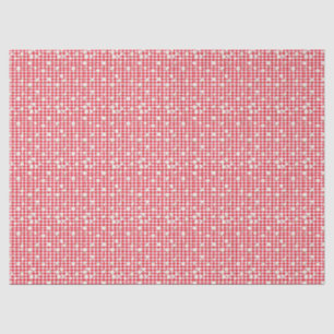 Red Gingham mit Little White Daisies Seidenpapier