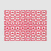 Red Gingham mit Paw Prints Seidenpapier (Vorderseite)
