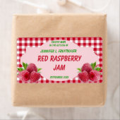 Red Gingham mit Raspberries Jam oder Food (Insitu)