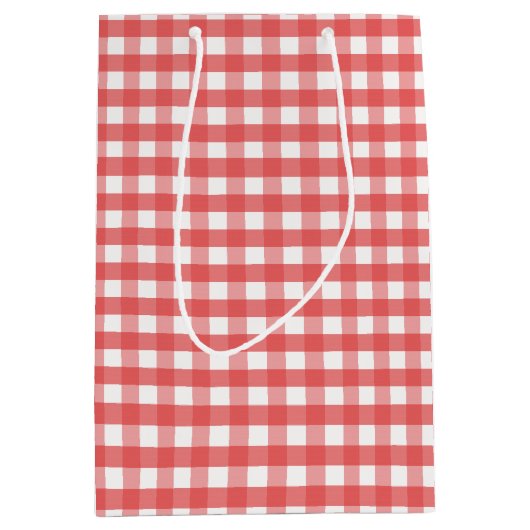 Red Gingham Mittlere Geschenktüte (Vorderseite)
