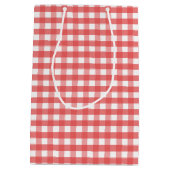 Red Gingham Mittlere Geschenktüte (Rückseite)