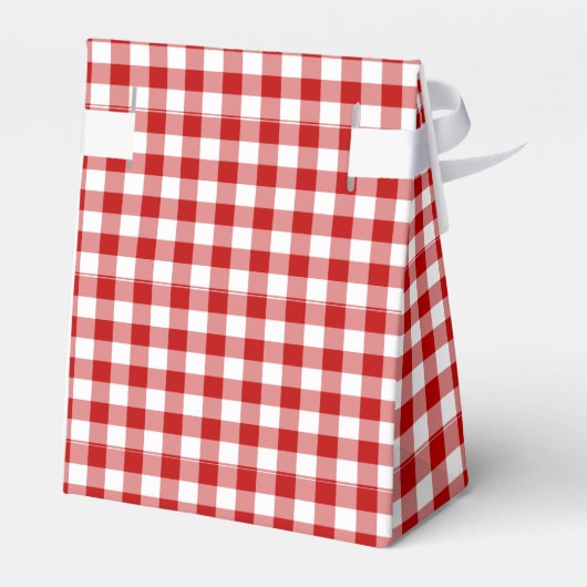 Red Gingham & Monogram Fevor Bag Geschenkschachtel (Rückseite)