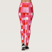 Red Gingham Mosaic Leggings (Rückseite)