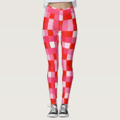 Red Gingham Mosaic Leggings (Vorderseite)
