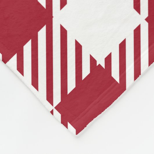 Red Gingham Muster mit Herz Fleecedecke (Ecke)