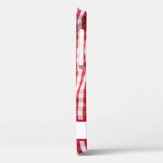 Red Gingham Name Simple Modern Case-Mate iPhone Hülle (Rückseite / Links)