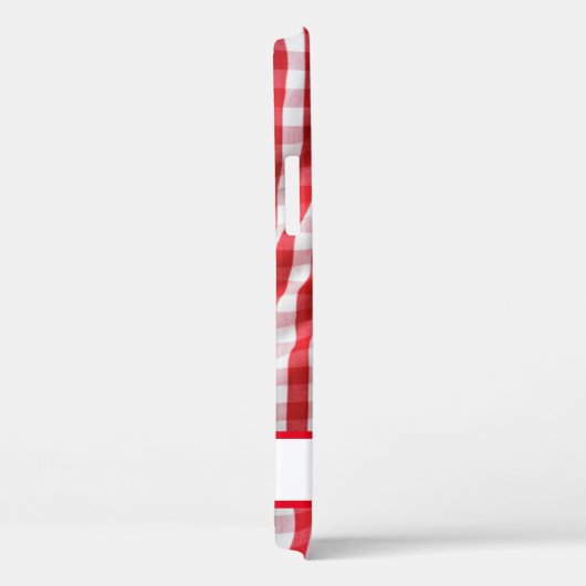 Red Gingham Name Simple Modern Case-Mate iPhone Hülle (Rückseite / Rechts)