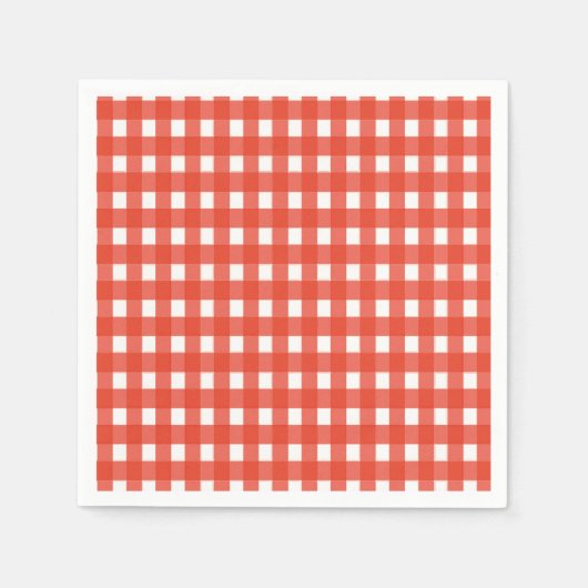 Red Gingham Napkins Serviette (Vorderseite)