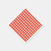 Red Gingham Napkins Serviette (Ecke)