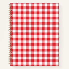 Red Gingham Notebook Notizblock