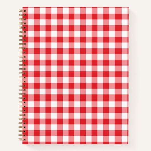 Red Gingham Notebook Notizblock (Vorderseite)