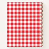 Red Gingham Notebook Notizblock (Rückseite)