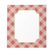 Red Gingham Notepad Notizblock (Vorderseite)