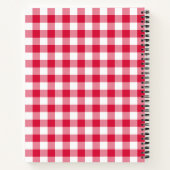 Red Gingham Notizblock (Rückseite)
