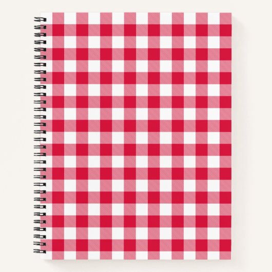 Red Gingham Notizblock (Vorderseite)