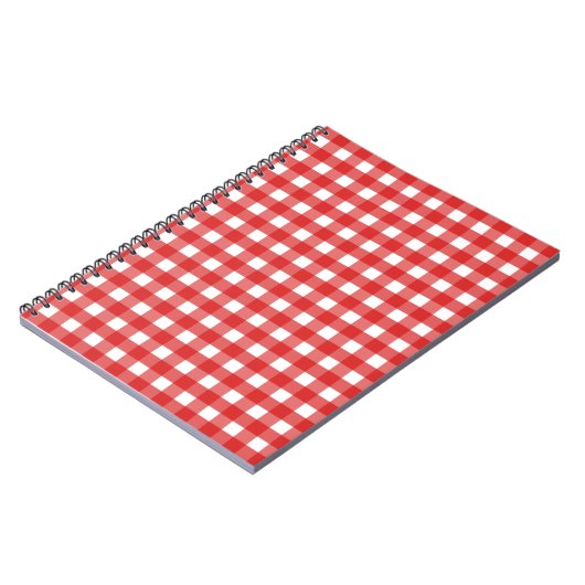 Red Gingham Notizblock (Linke Seite)