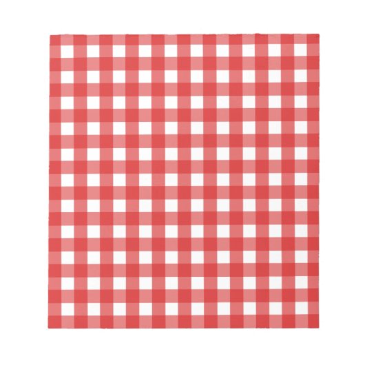 Red Gingham Notizblock (Vorderseite)