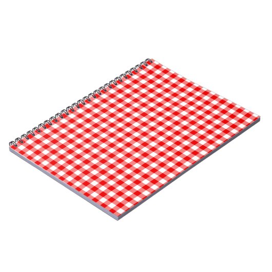 Red Gingham Notizblock (Linke Seite)